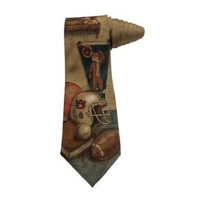 Eagle Wings Auburn University Collegiate Sports Football Helmet Pendant Necktie